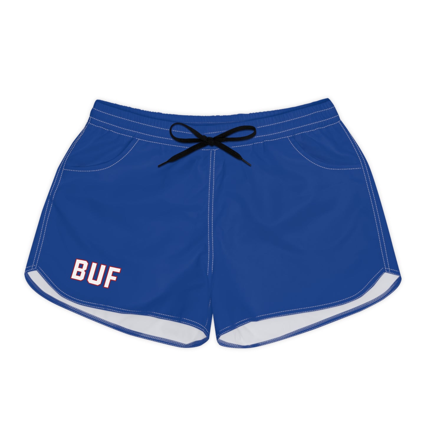 BUF Monogram Women's Casual Shorts – Blue Athletic Lounge Shorts