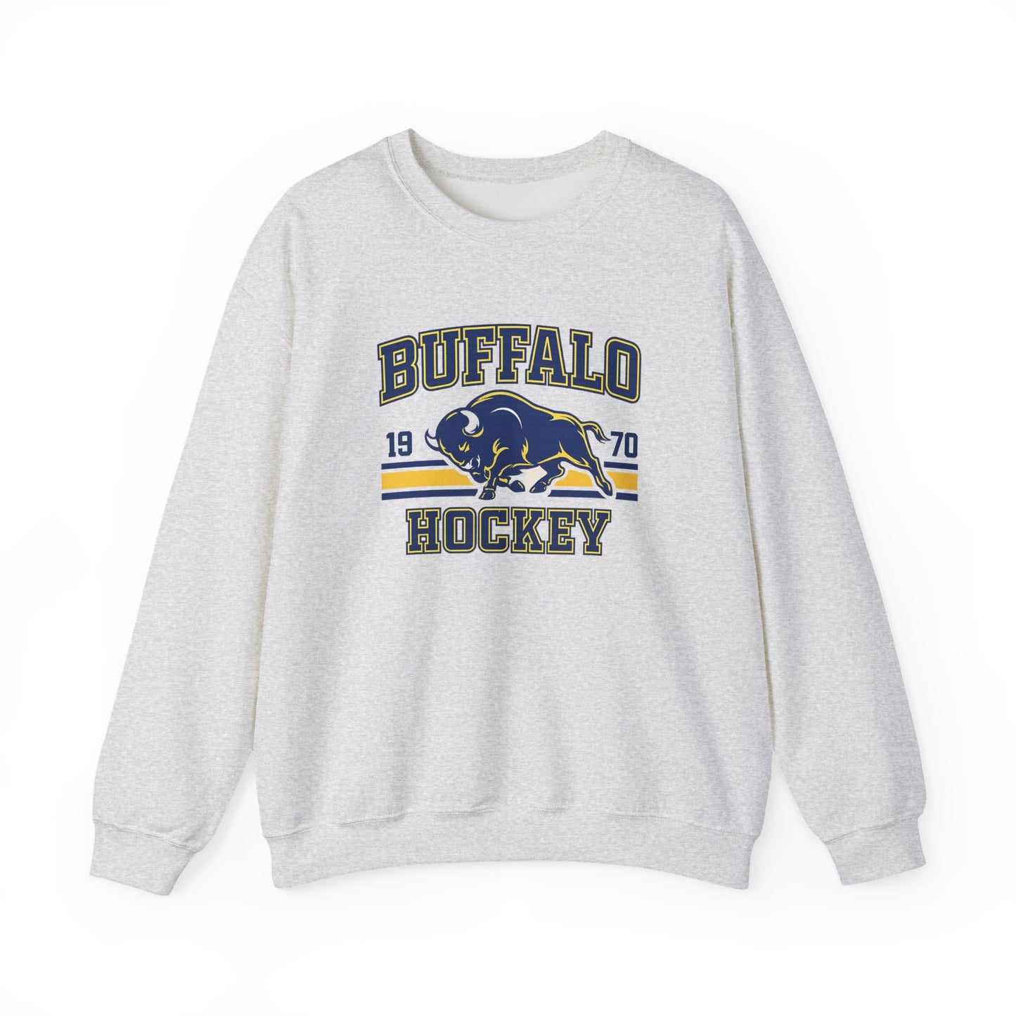 Buffalo NY Hockey Sweatshirt – Retro 1970 Bison 716 Crewneck | Teesrus716