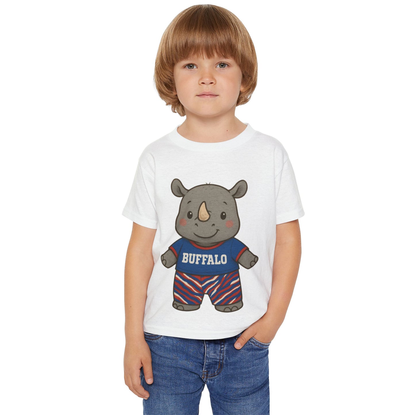 Buffalo Toddler Tee - Baby Rhino Design