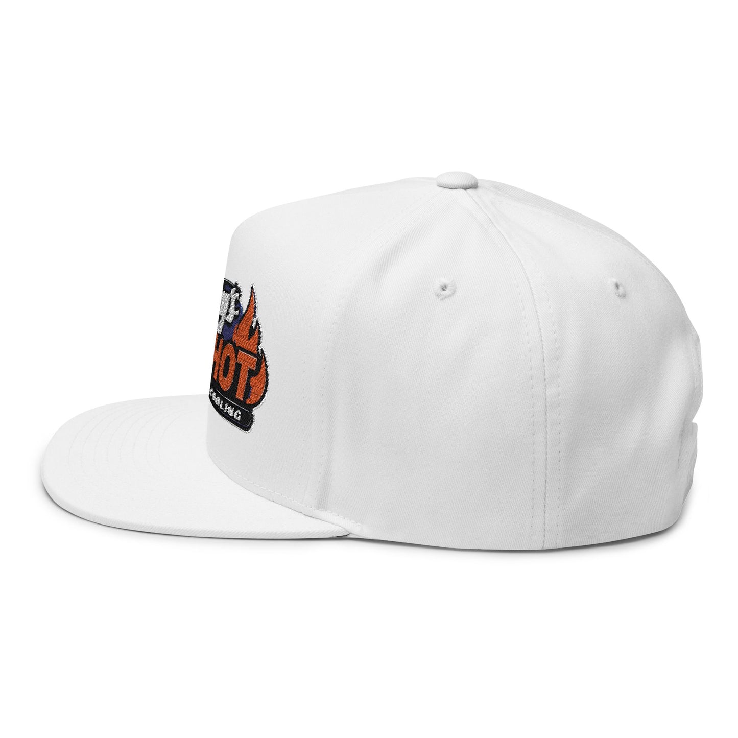 Embroidered Flat Bill Cap — "Jimmy’s Icy Hot Heating & Cooling" Logo