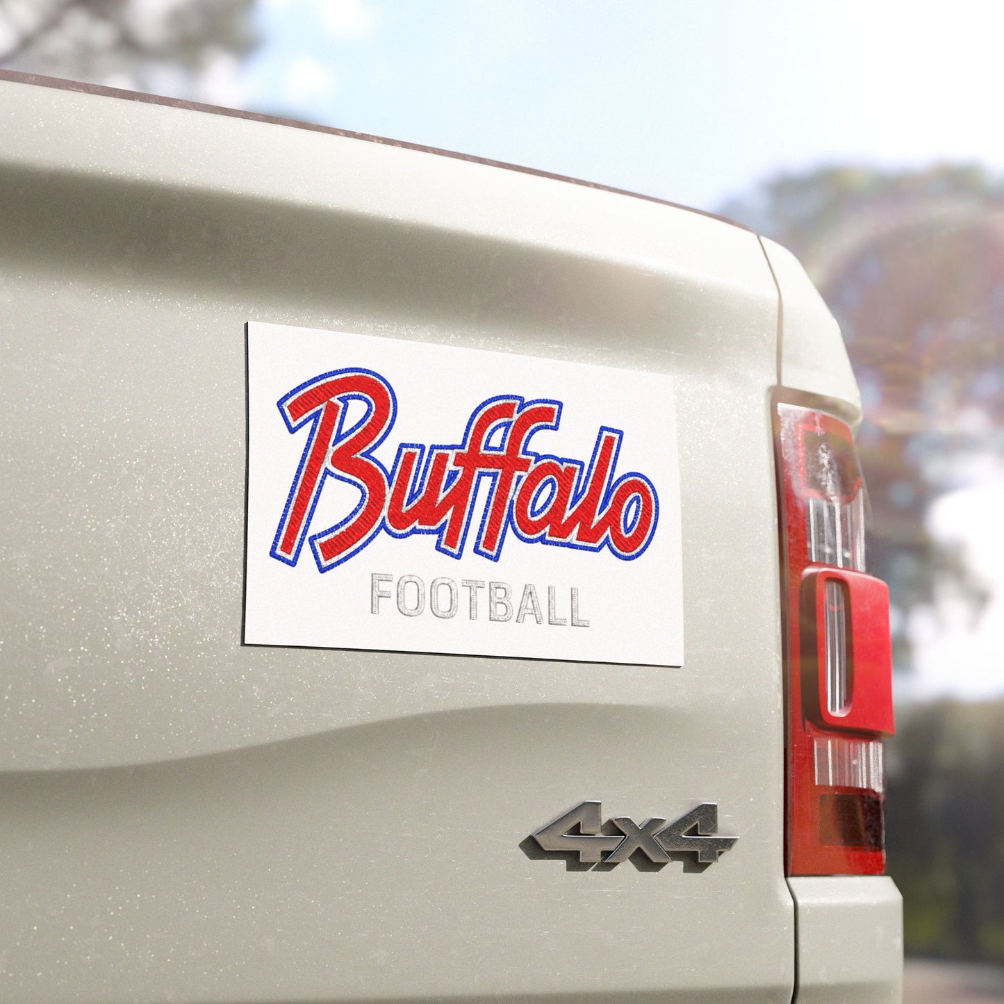 Buffalo Football Car Magnet | Script Logo Team Decal