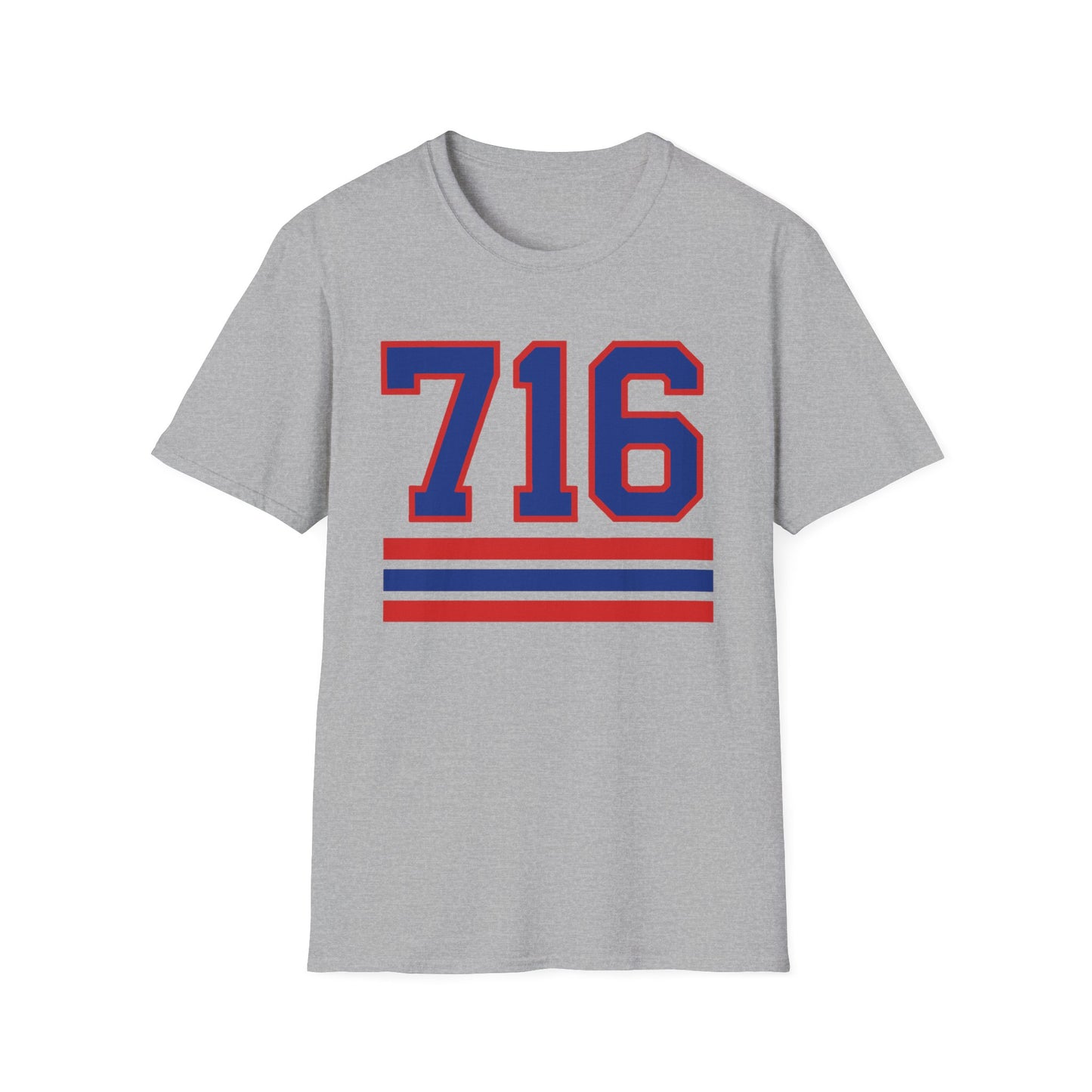 716 Buffalo T-Shirt – Retro Area Code Athletic Graphic Tee | Teesrus716