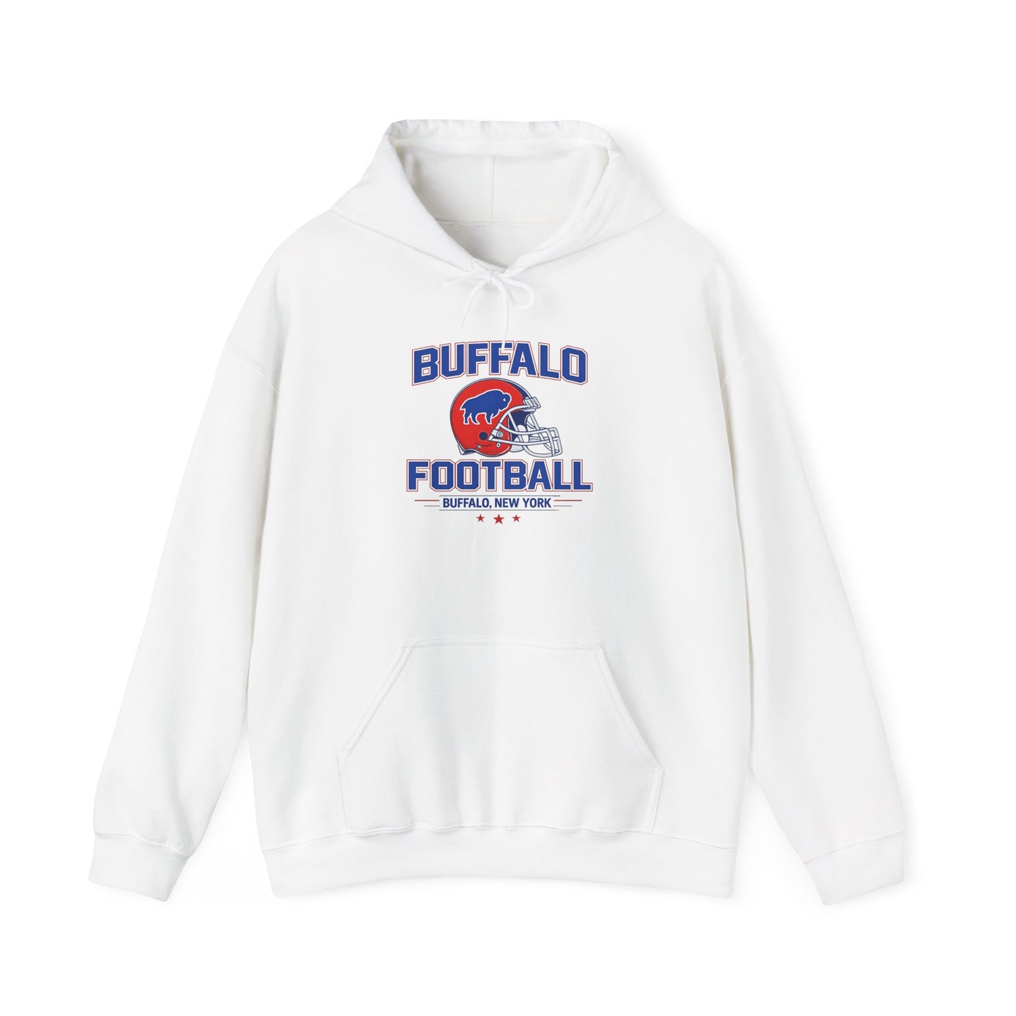 Buffalo Football Hoodie | Vintage Buffalo Helmet Pullover Hoodie | Buffalo NY Fan Apparel
