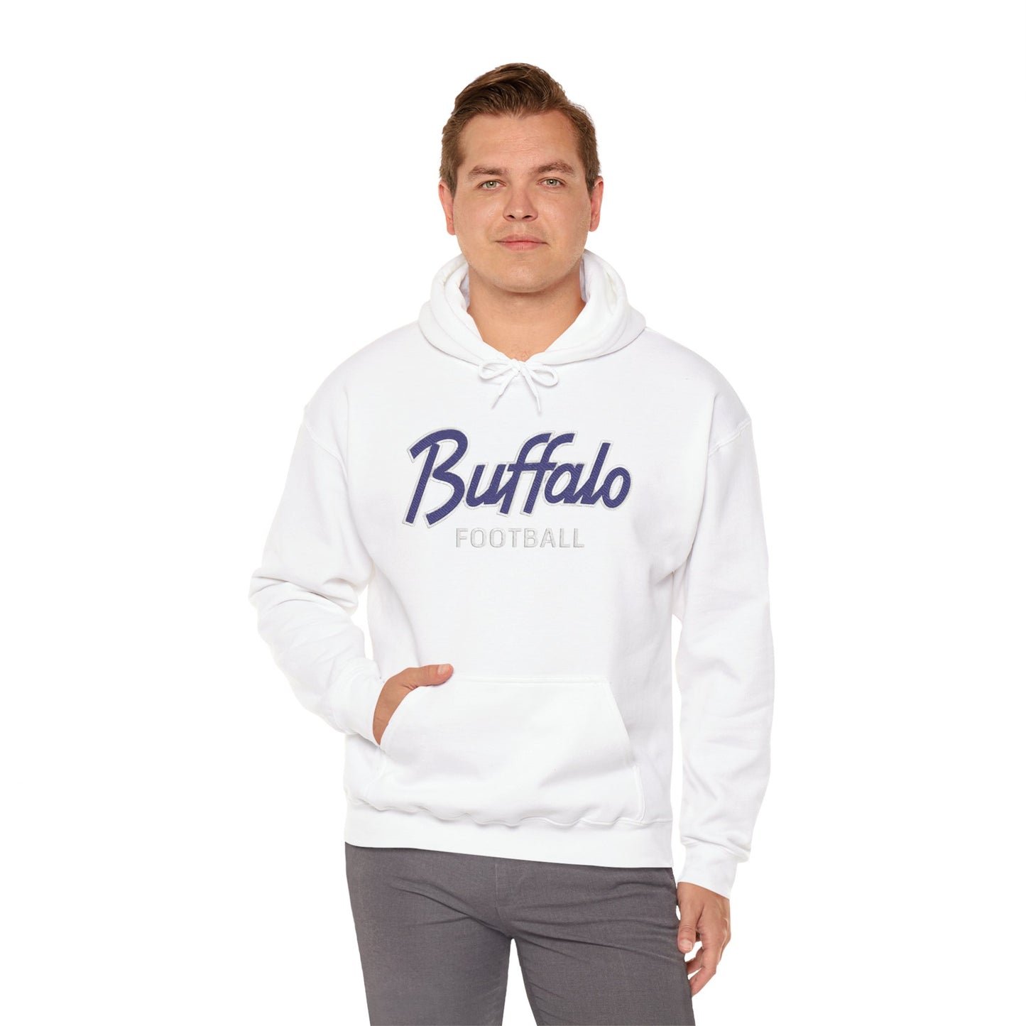 Buffalo Football Nickel City Hoodie | Vintage Embroidered Buffalo Football Hooded Sweatshirt