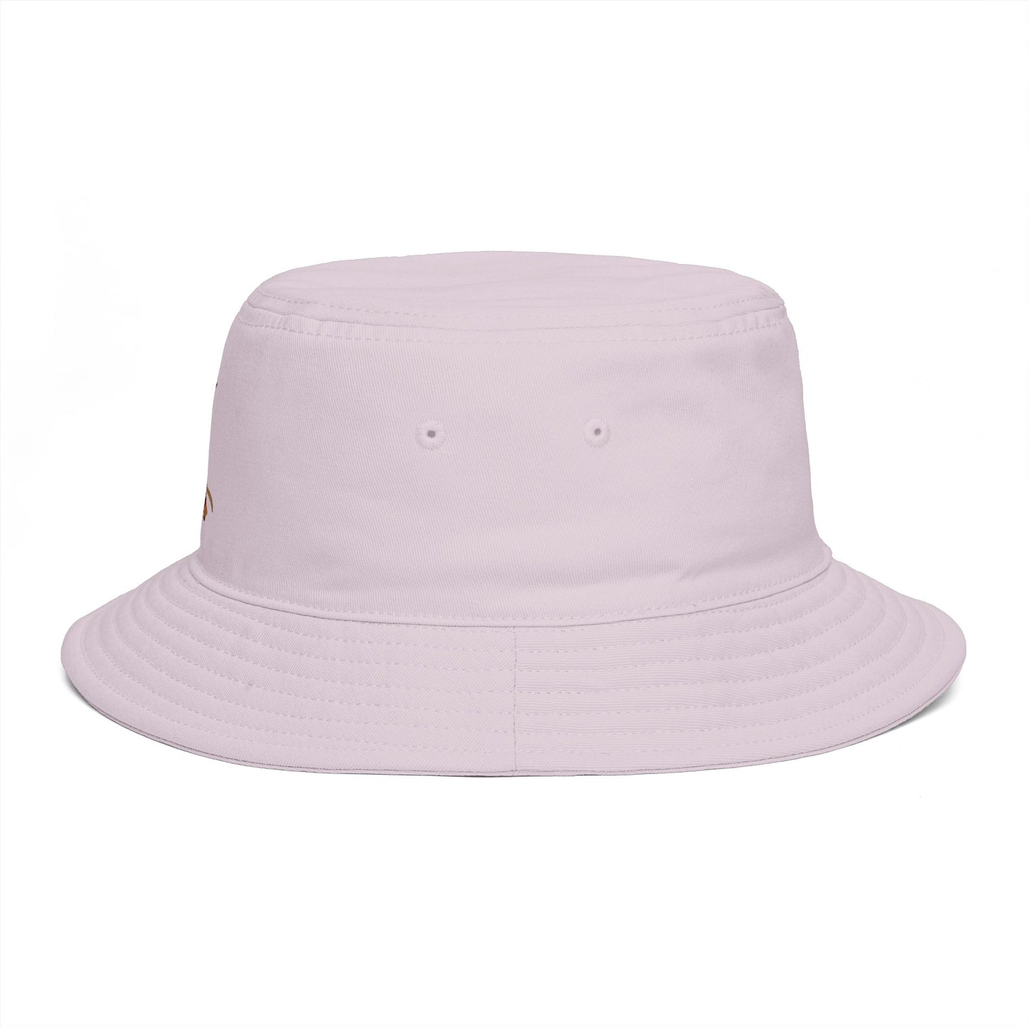 Brown Bucket Hat with Vintage Circus Performer Embroidery