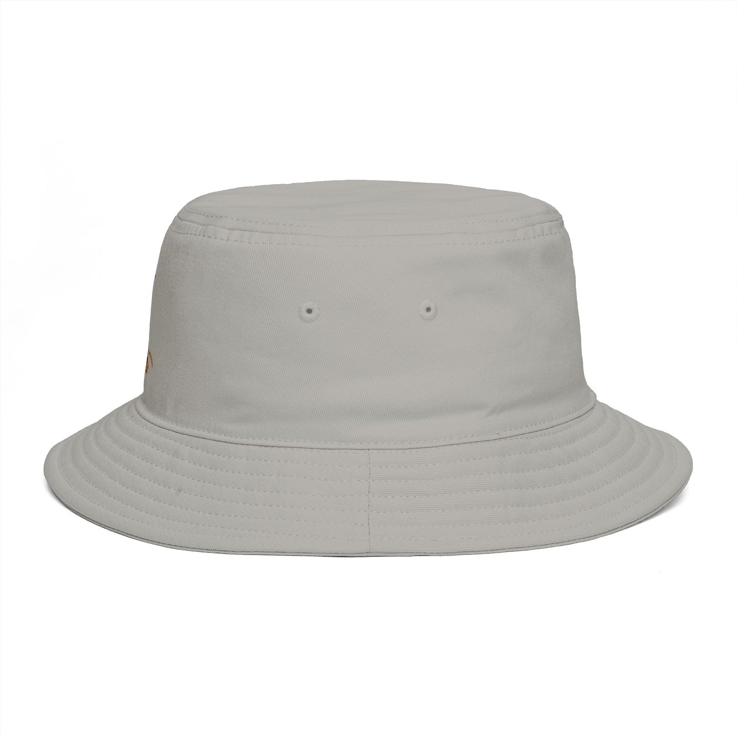 Brown Bucket Hat with Vintage Circus Performer Embroidery
