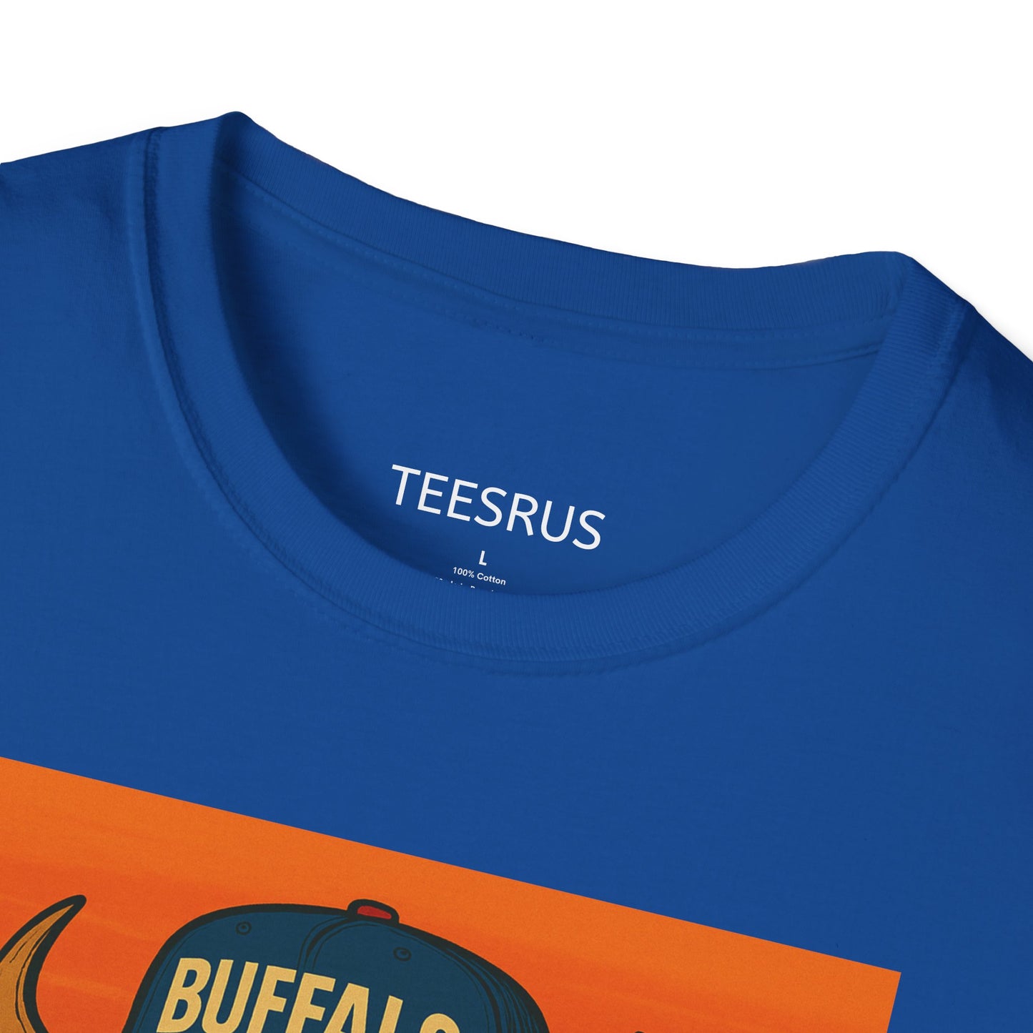 Buffalo Graphic T-Shirt – Buffalo Feeding Baby Dolphin Design | Teesrus716