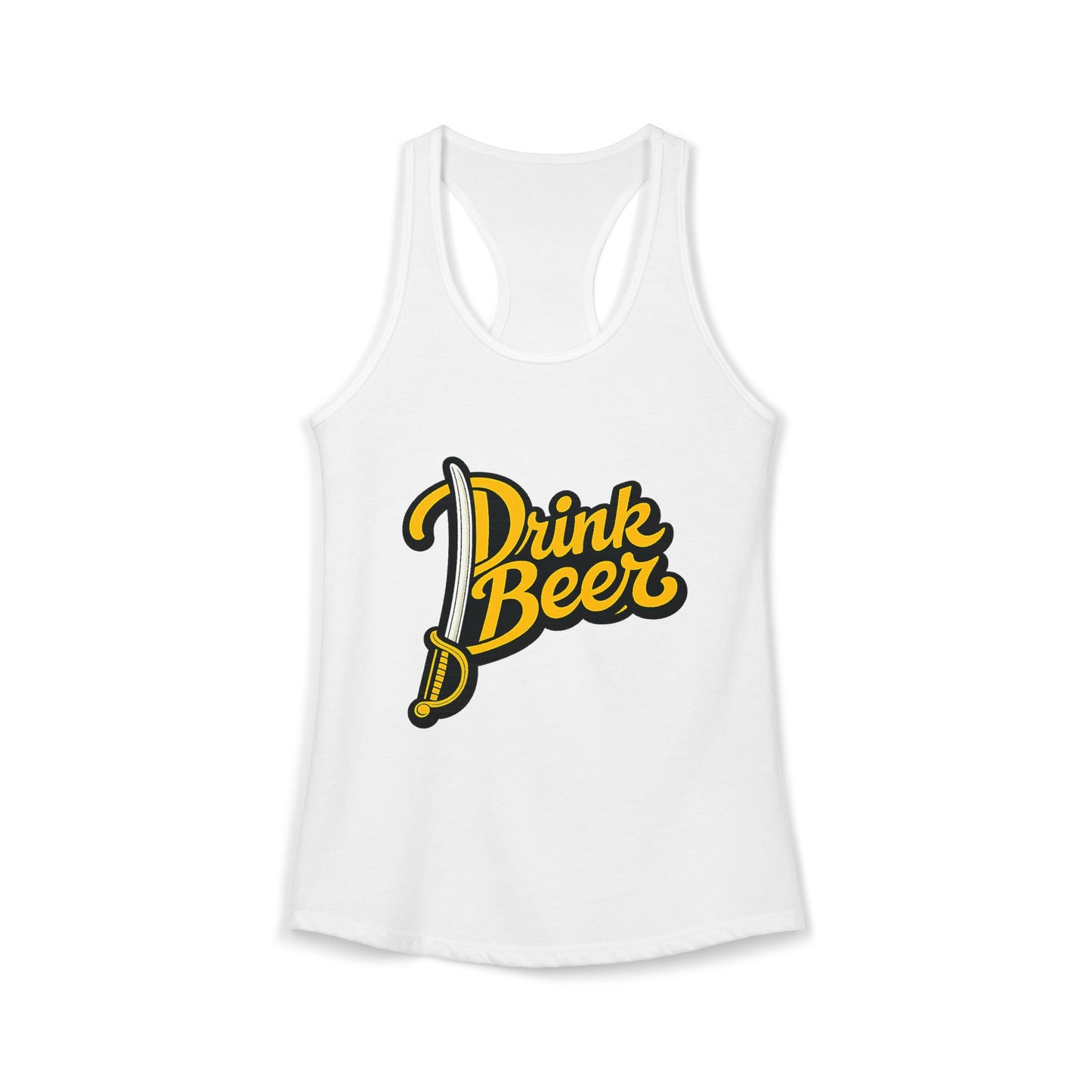 Women’s Drink Beer Buffalo Hockey Tank Top – Retro 716 Racerback Graphic Tank | Teesrus716