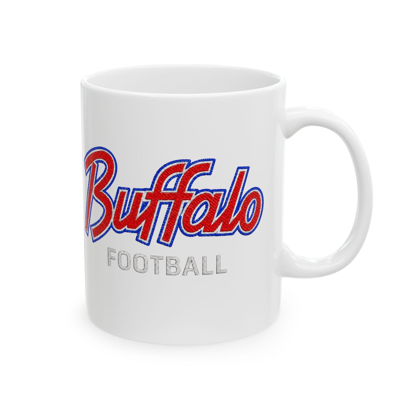 Buffalo Football Retro Logo Ceramic Mug (11oz, 15oz)