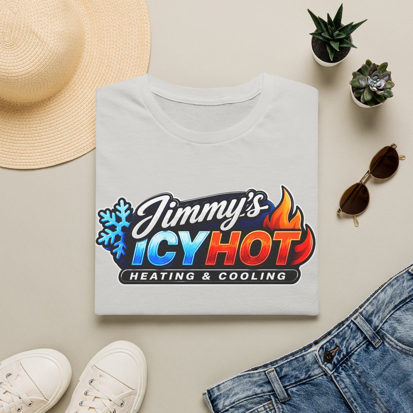 Jimmy's Icy Hot Heating & Cooling Logo T-Shirt
