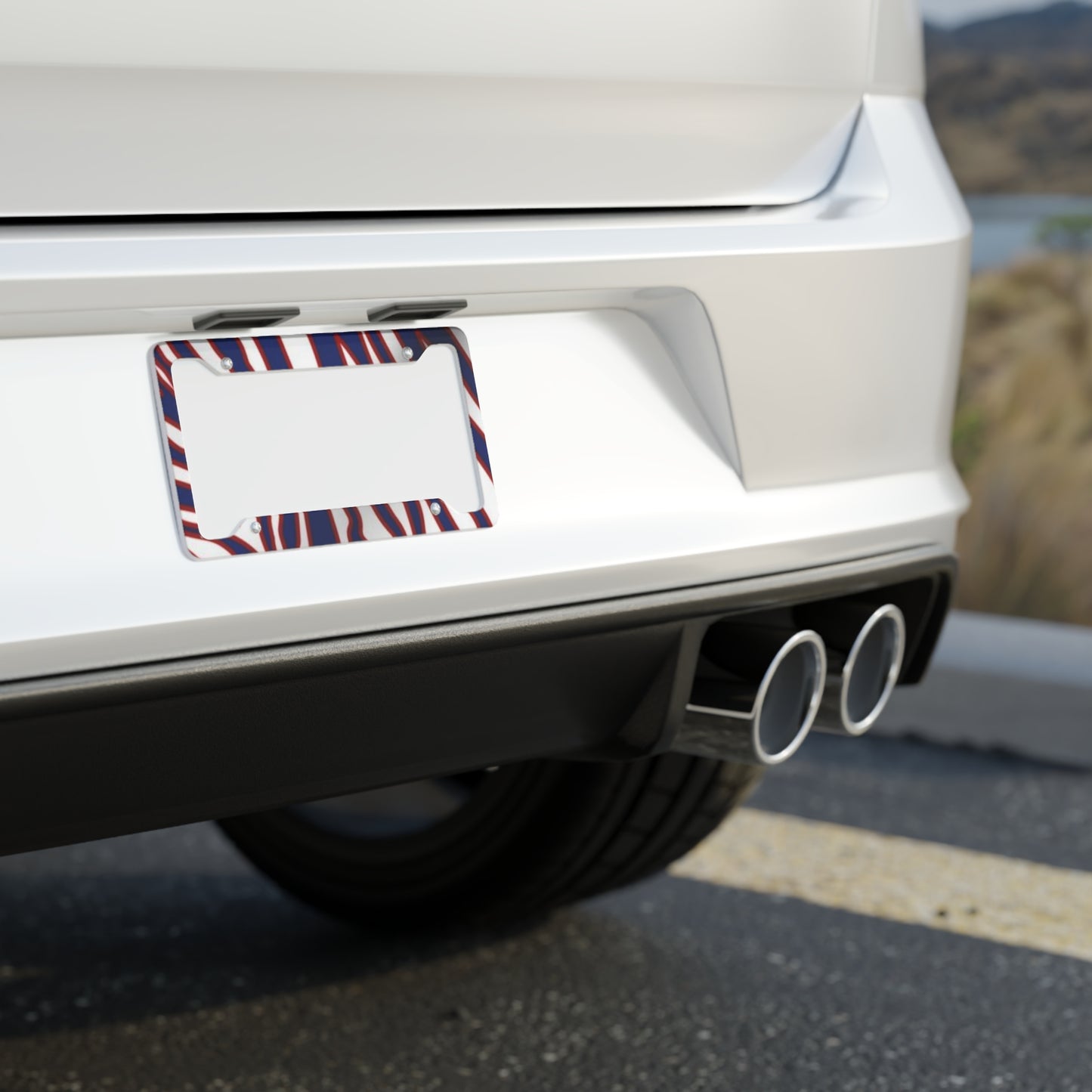 License Plate Frame - Buffalo Football Zubaz Design