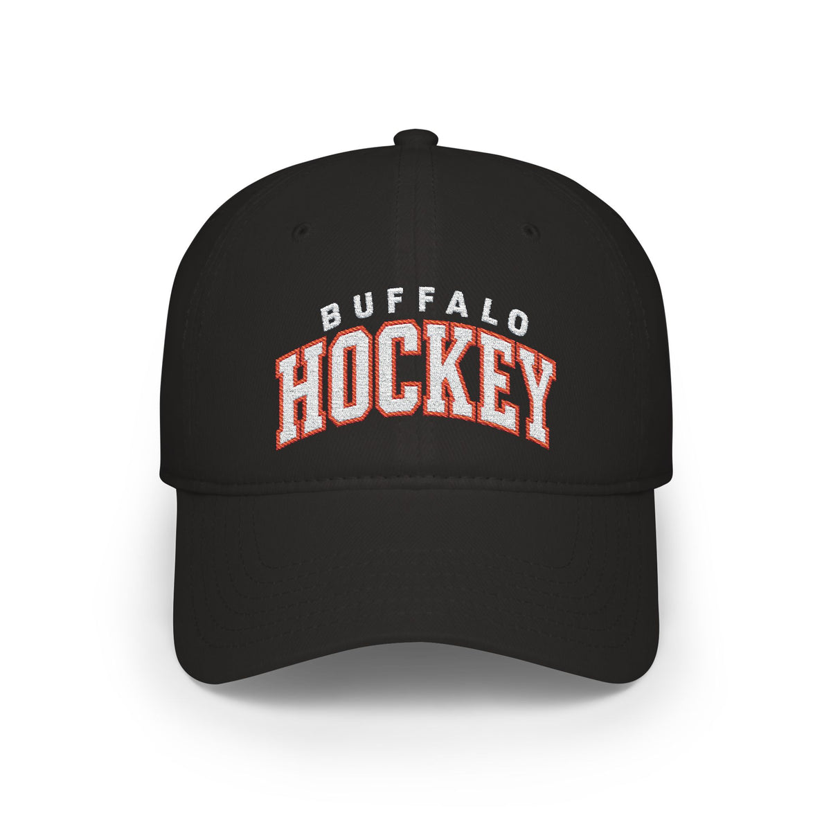 Buffalo Hockey Hat – Black, Red & White Embroidered Cap