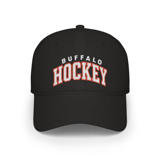 Buffalo Hockey Hat – Black, Red & White Embroidered Cap