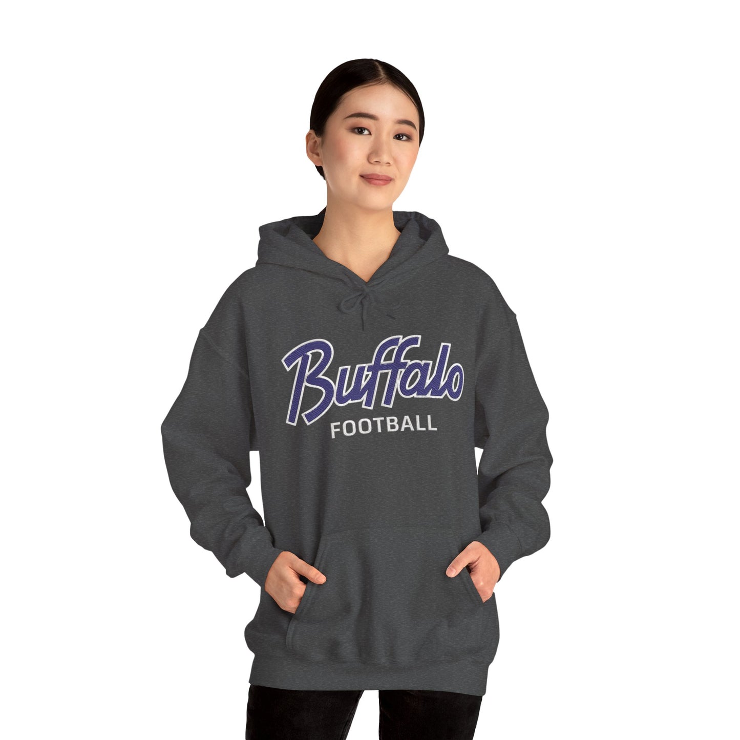 Buffalo Football Nickel City Hoodie | Vintage Embroidered Buffalo Football Hooded Sweatshirt