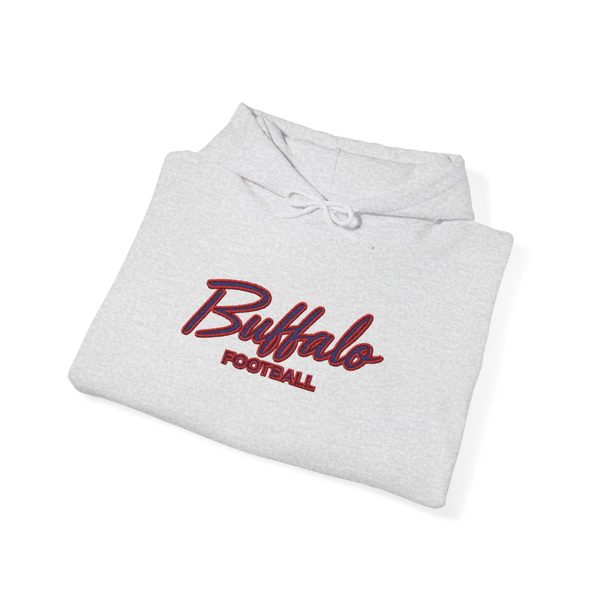 Buffalo Football Hoodie — Vintage Script Sports Pullover - EMBROIDERED