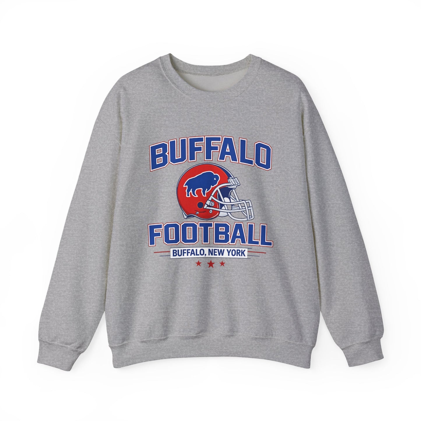 Buffalo Football Crewneck Sweatshirt – 716 Helmet Graphic | Teesrus716