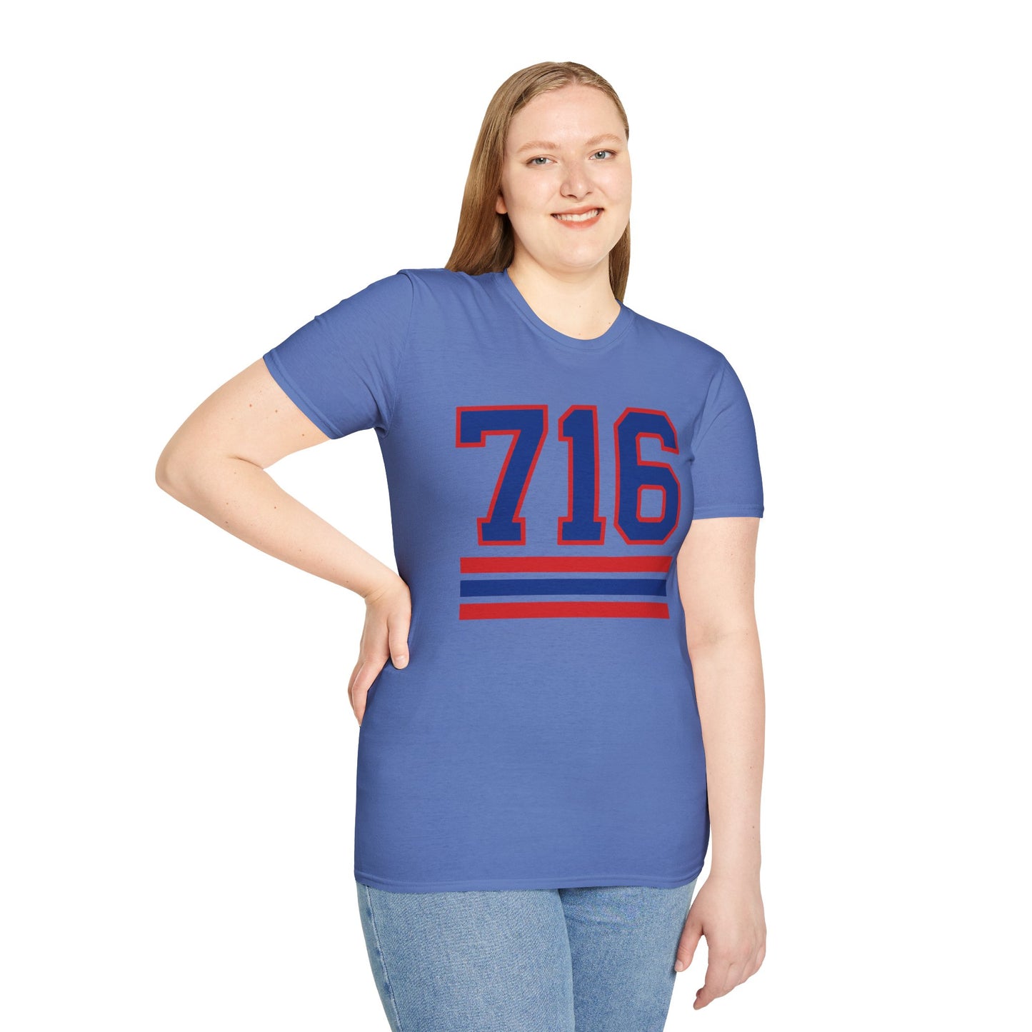 716 Buffalo T-Shirt – Retro Area Code Athletic Graphic Tee | Teesrus716
