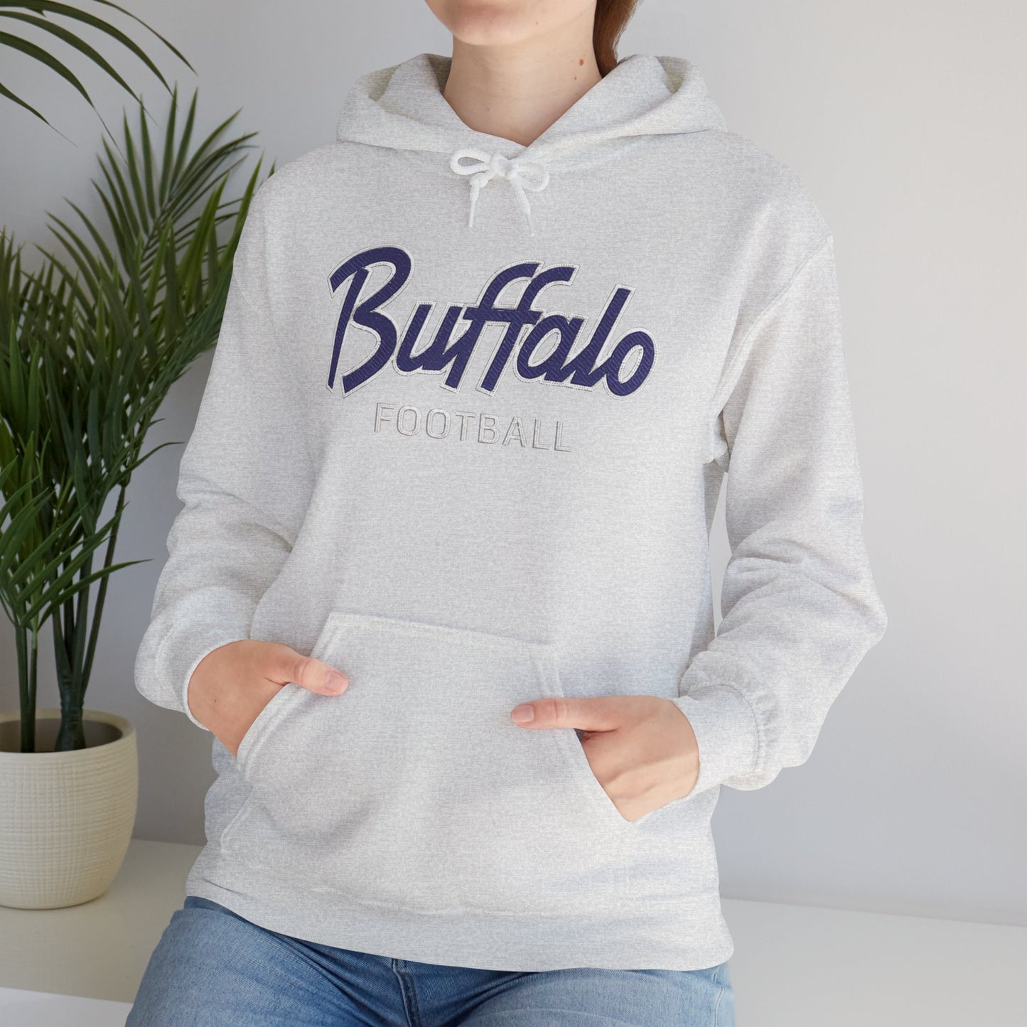Buffalo Football Nickel City Hoodie | Vintage Embroidered Buffalo Football Hooded Sweatshirt