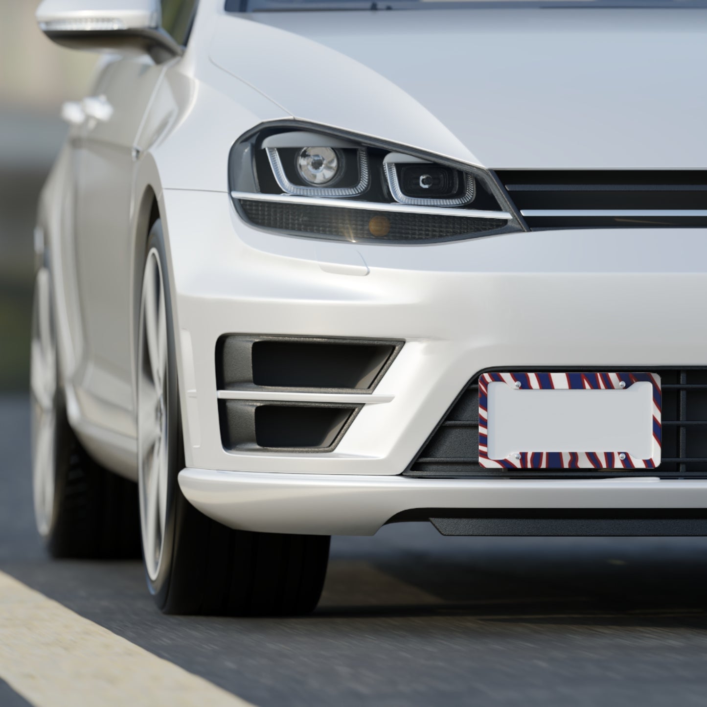 License Plate Frame - Buffalo Football Zubaz Design