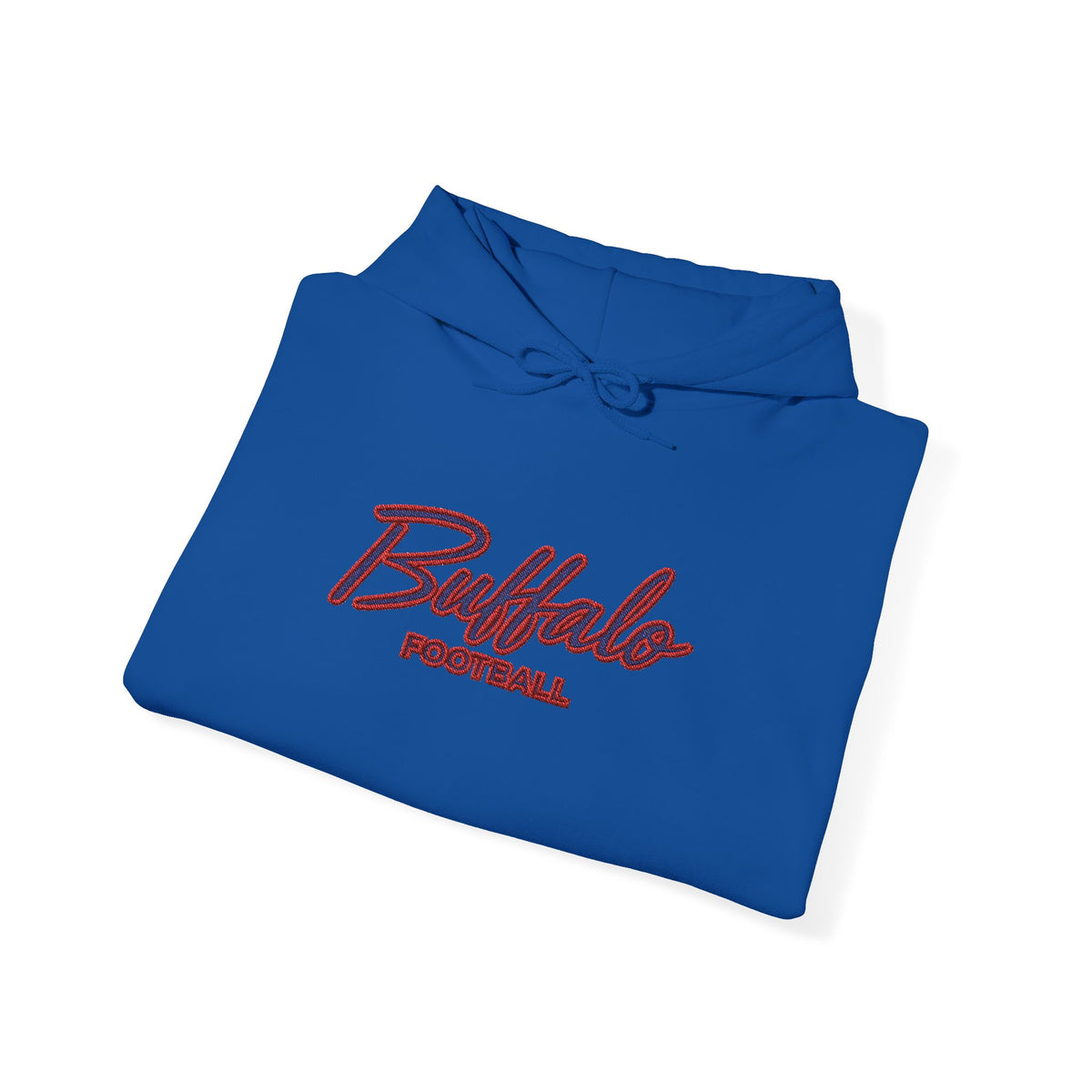 Buffalo Football Hoodie — Vintage Script Sports Pullover - EMBROIDERED