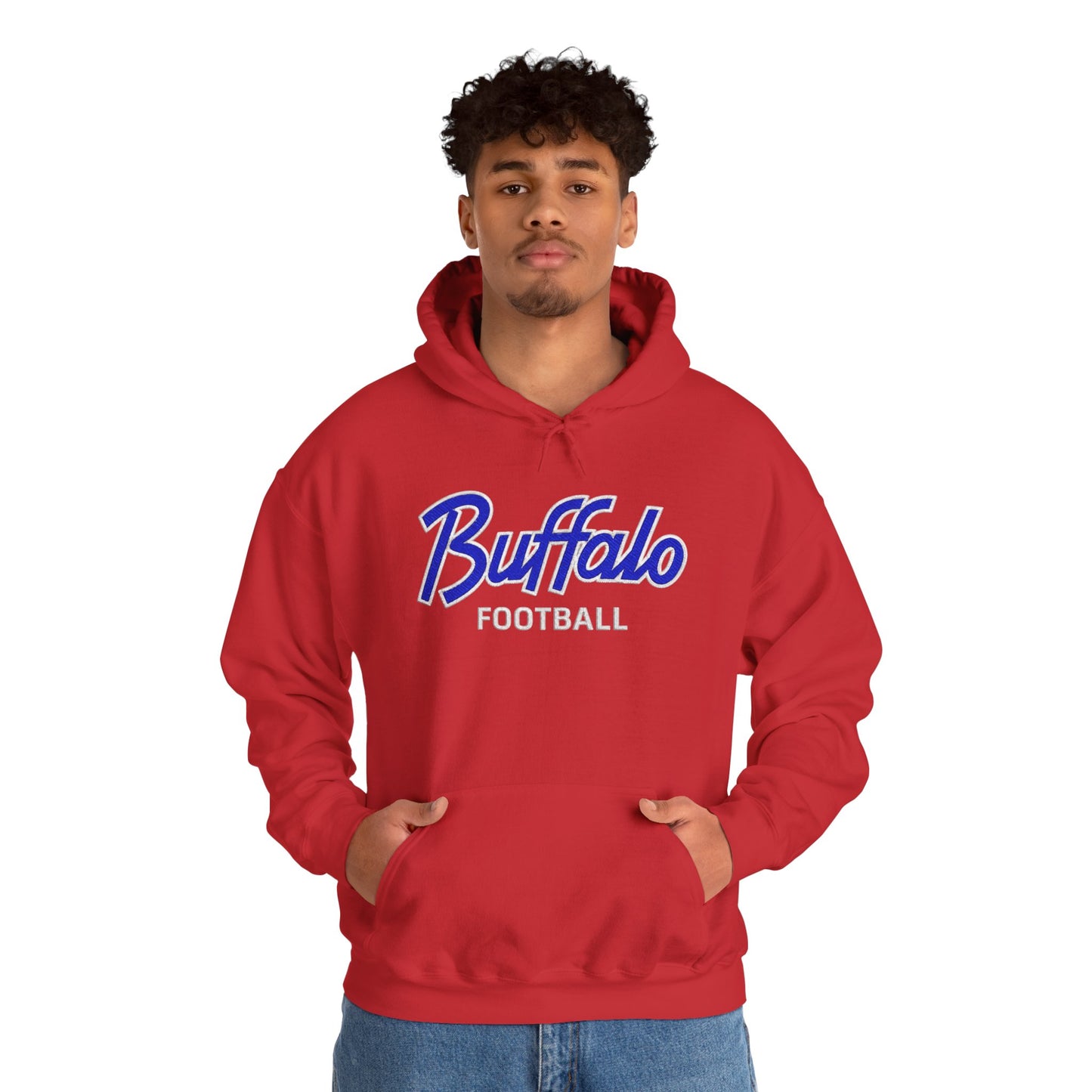 Buffalo Football Hoodie – Retro Buffalo Football Sweatshirt | Red & Blue