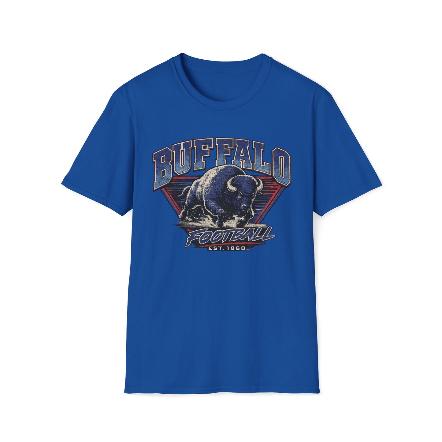 Vintage Buffalo Football T-Shirt – Charging Bison Graphic Tee | Buffalo Fan Apparel