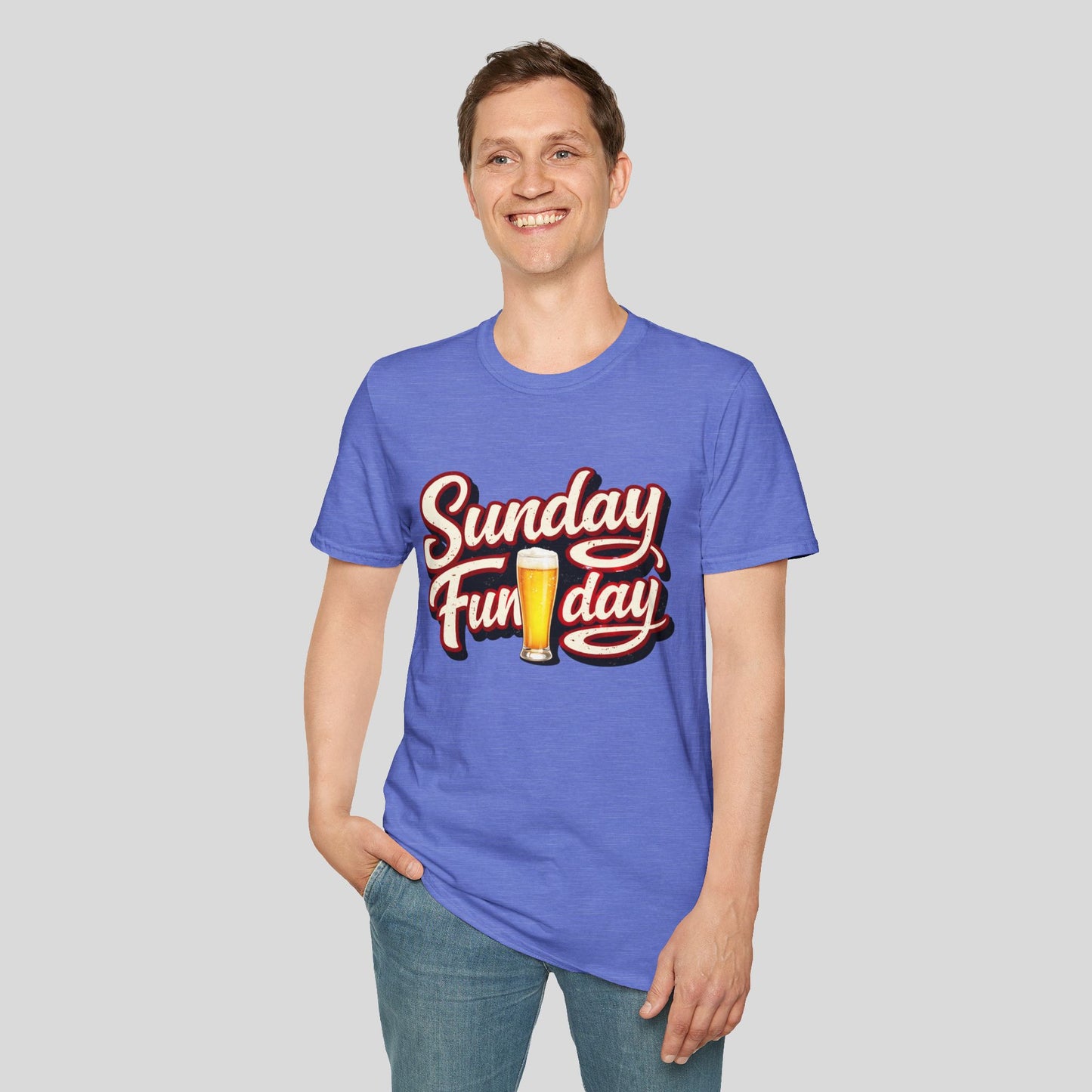 Sunday Funday T-Shirt – Retro Beer Graphic Tee for Brunch & Weekend Fun