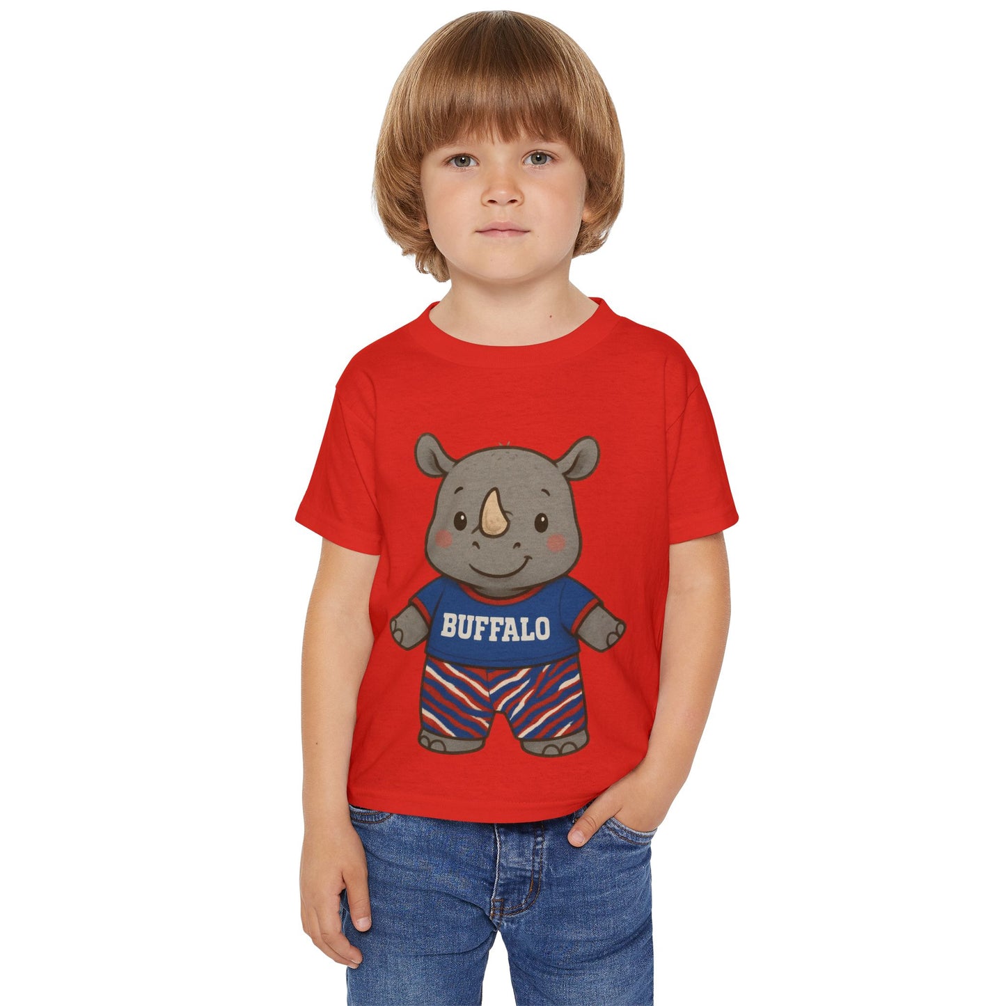 Buffalo Toddler Tee - Baby Rhino Design