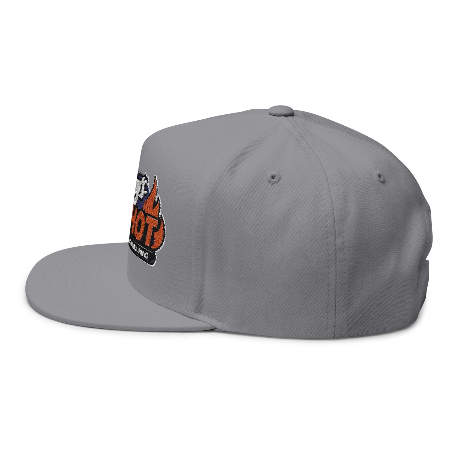 Embroidered Flat Bill Cap — "Jimmy’s Icy Hot Heating & Cooling" Logo