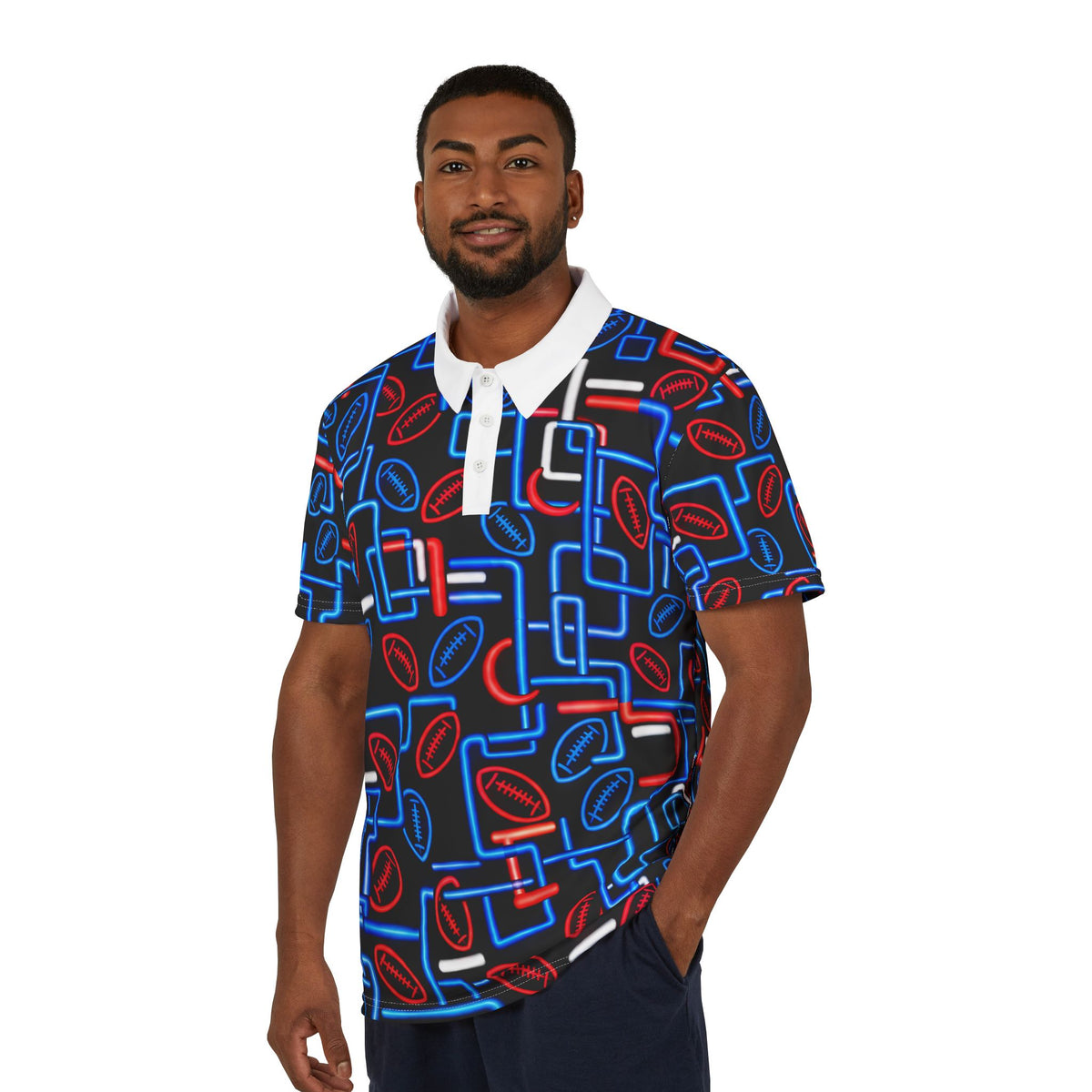 Buffalo Football Dan Flashes Inspired Polo – The Pattern Is INSANE!