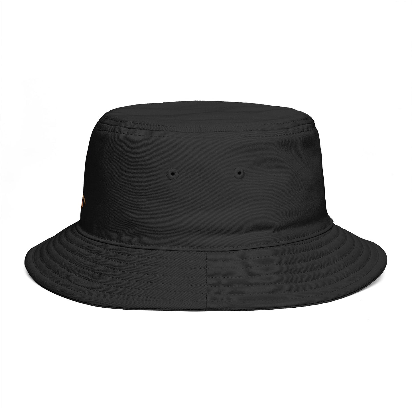 Brown Bucket Hat with Vintage Circus Performer Embroidery
