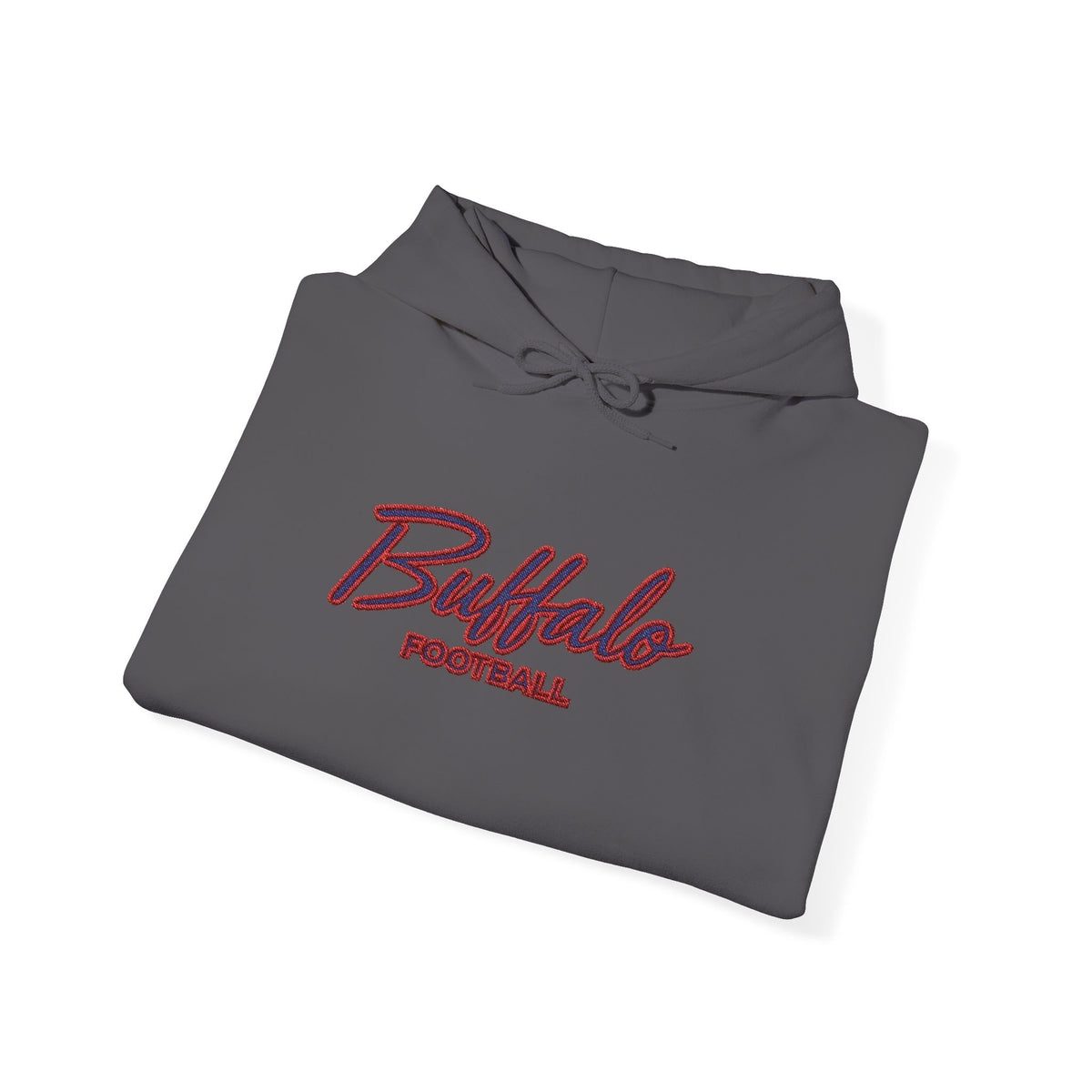 Buffalo Football Hoodie — Vintage Script Sports Pullover - EMBROIDERED