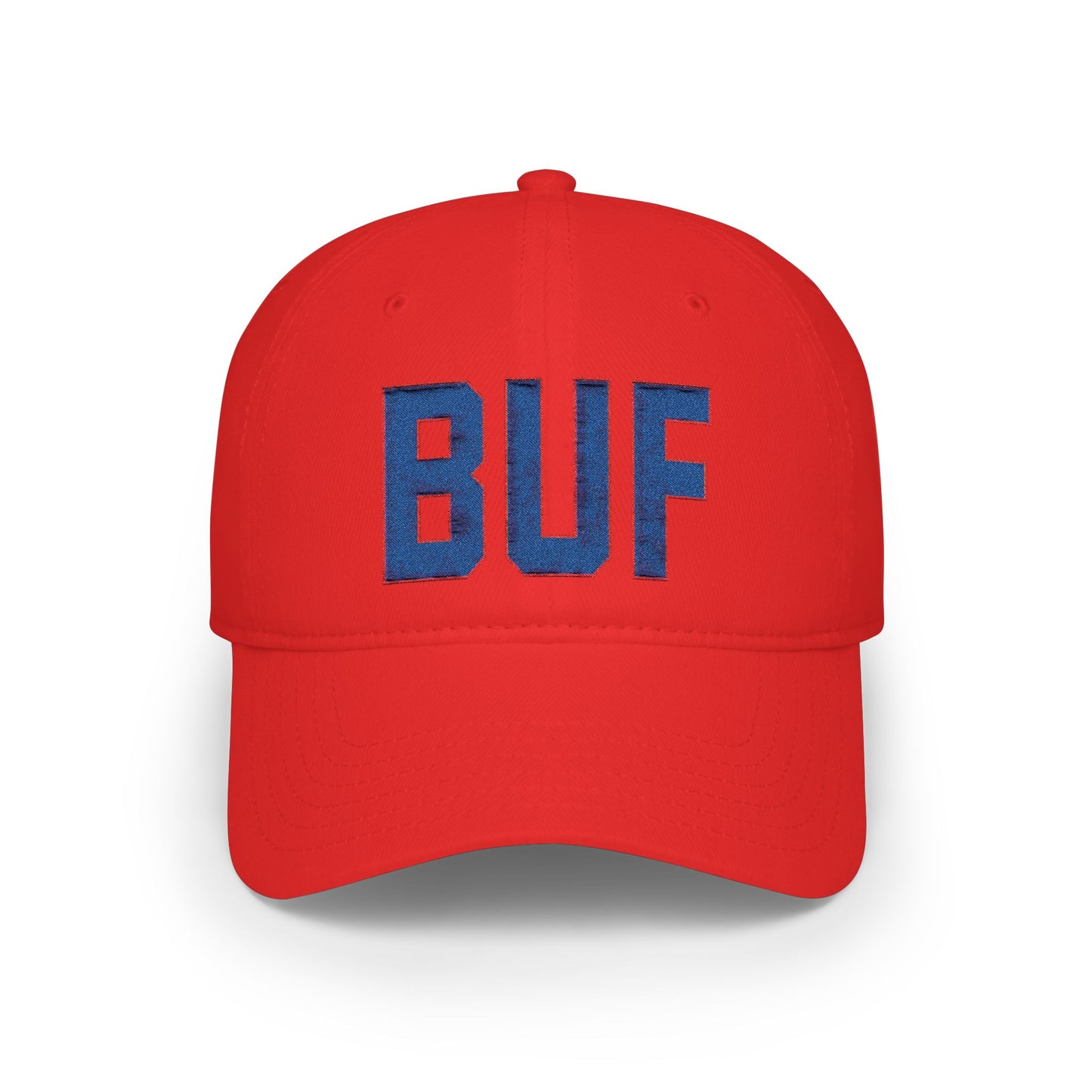 BUF Buffalo Football Hat – White Embroidered Hat