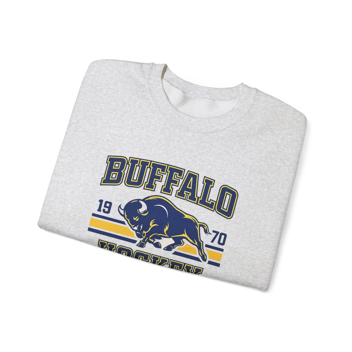 Buffalo NY Hockey Sweatshirt – Retro 1970 Bison 716 Crewneck | Teesrus716
