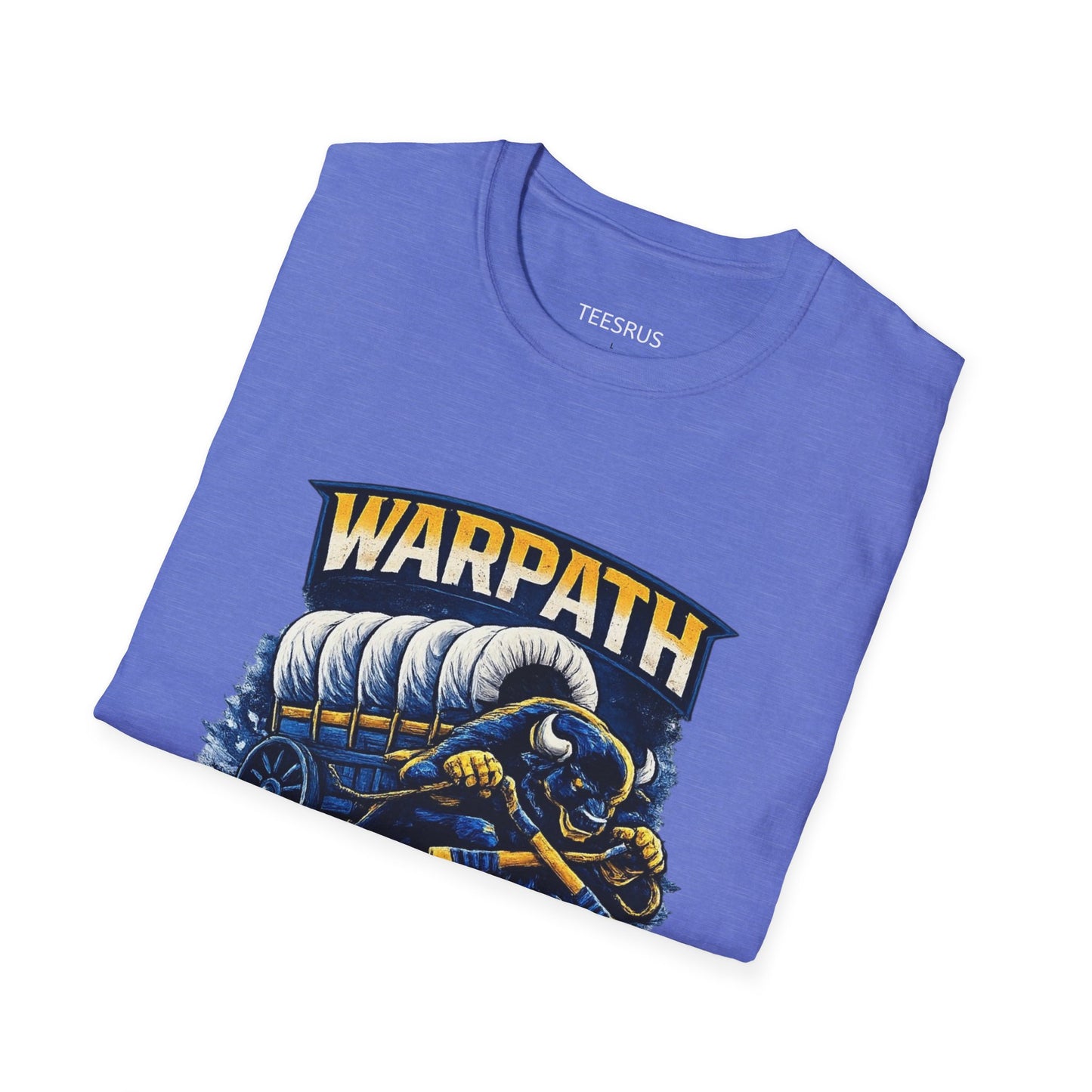 Buffalo Hockey Warpath Wear T-Shirt — Blue & Gold Team Tee