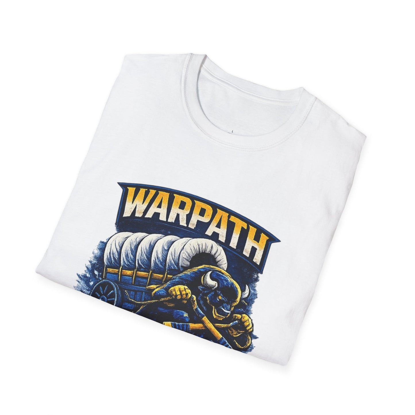 Buffalo Hockey Warpath Wear T-Shirt — Blue & Gold Team Tee