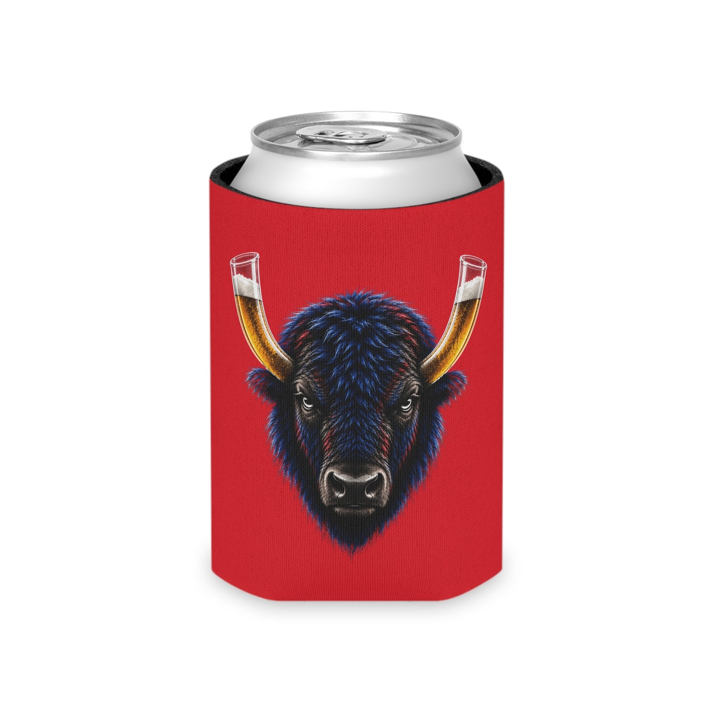 Buffalo Football Beer Can Cooler – Buffalo Beer Horn Tailgate Koozie