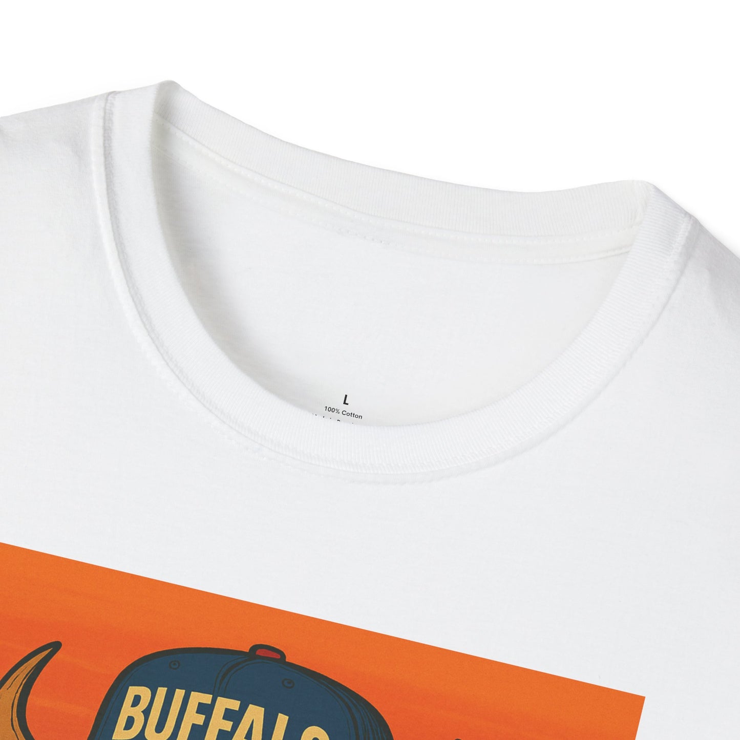 Buffalo Graphic T-Shirt – Buffalo Feeding Baby Dolphin Design | Teesrus716