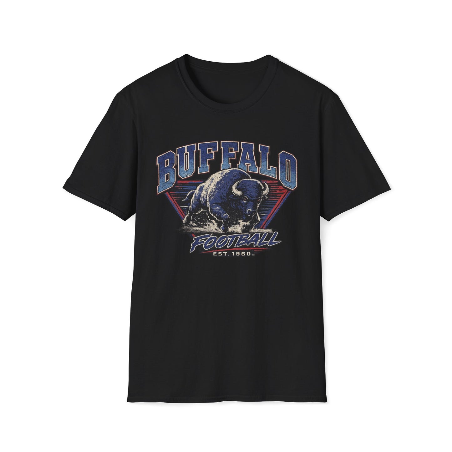 Vintage Buffalo Football T-Shirt – Charging Bison Graphic Tee | Buffalo Fan Apparel