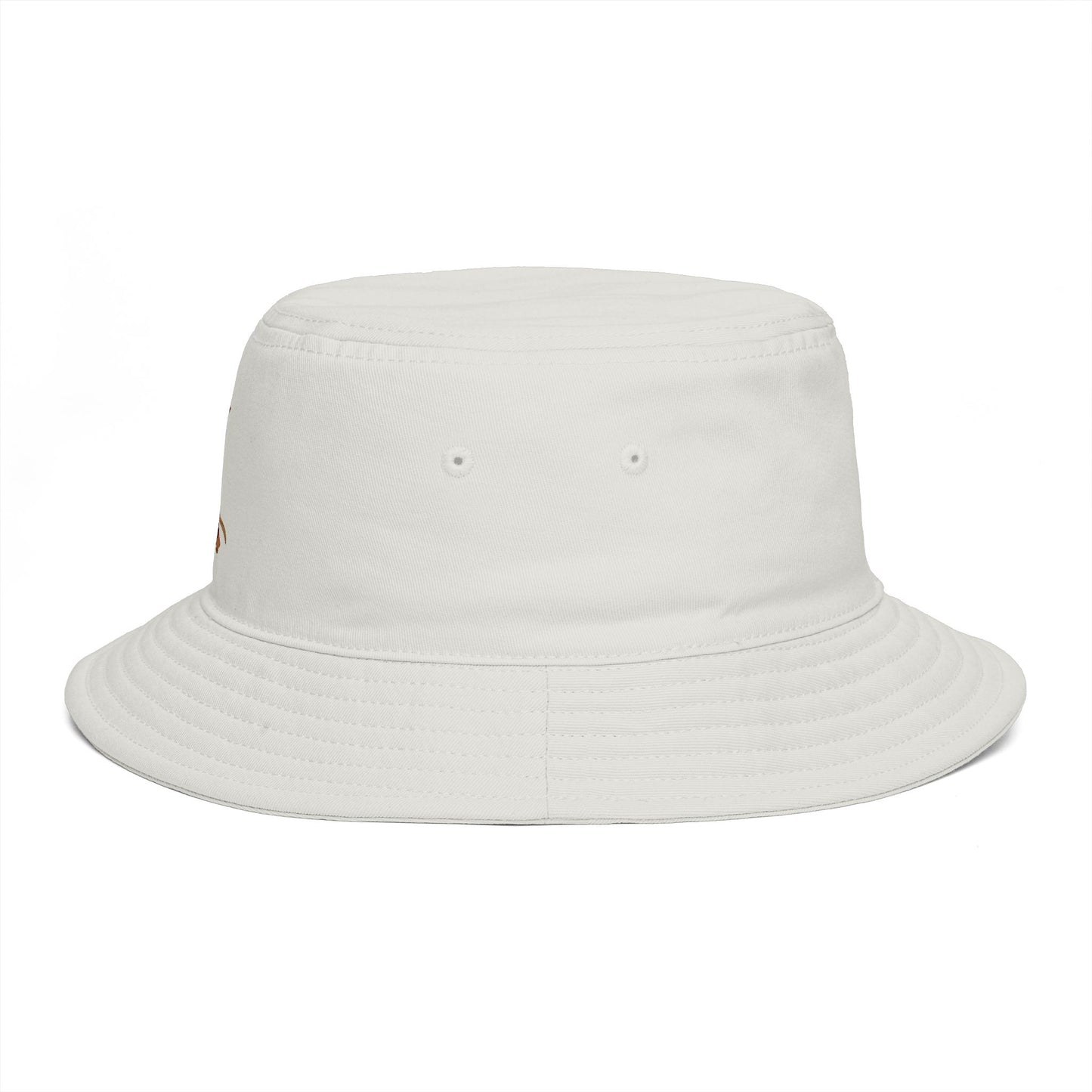 Brown Bucket Hat with Vintage Circus Performer Embroidery