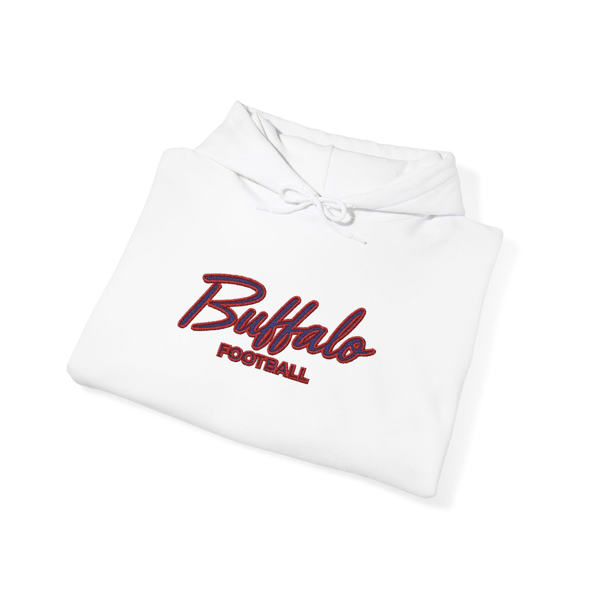 Buffalo Football Hoodie — Vintage Script Sports Pullover - EMBROIDERED