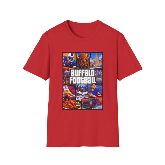 Buffalo Football Game Day Graphic T-Shirt | 716 Fan Collage