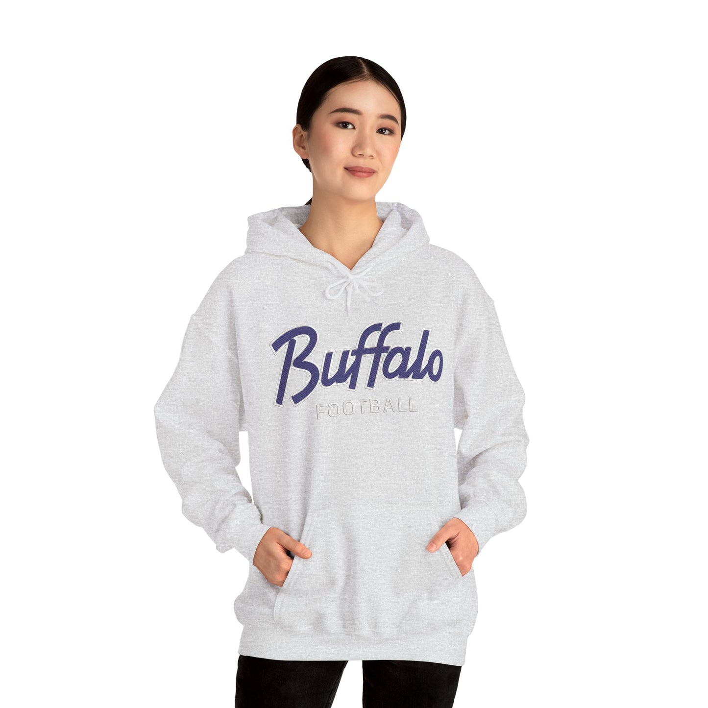 Buffalo Football Nickel City Hoodie | Vintage Embroidered Buffalo Football Hooded Sweatshirt