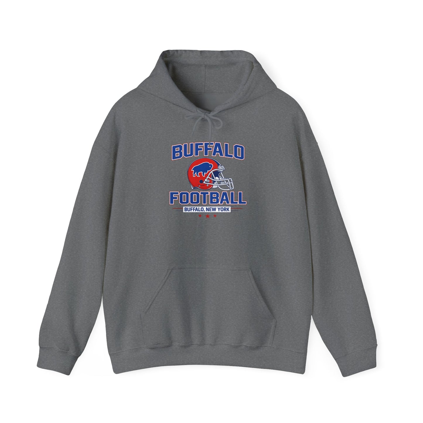 Buffalo Football Hoodie | Vintage Buffalo Helmet Pullover Hoodie | Buffalo NY Fan Apparel