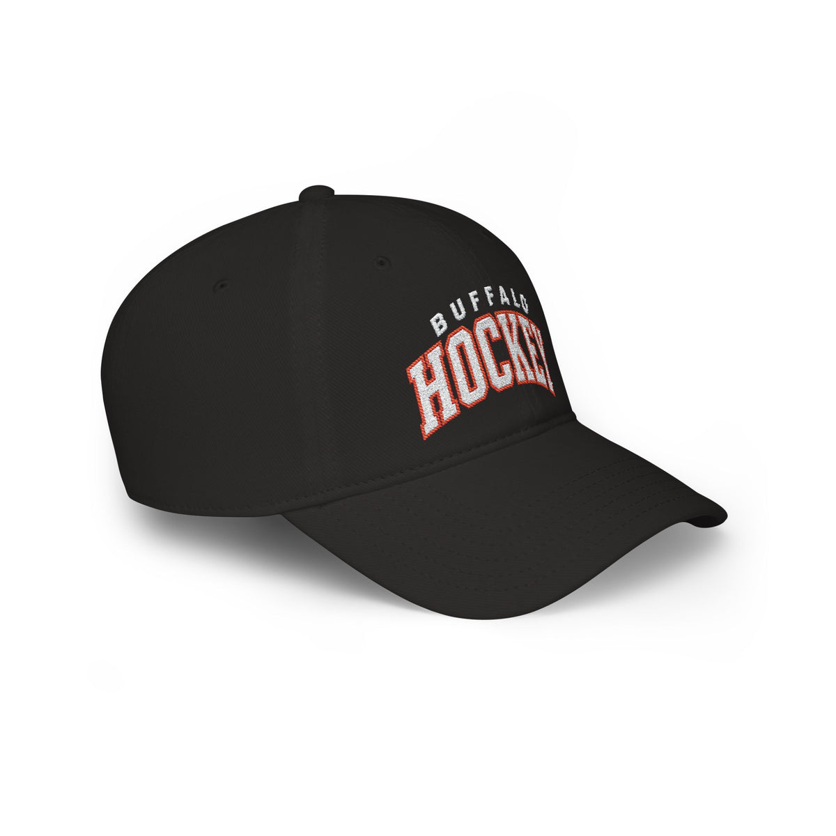 Buffalo Hockey Hat – Black, Red & White Embroidered Cap