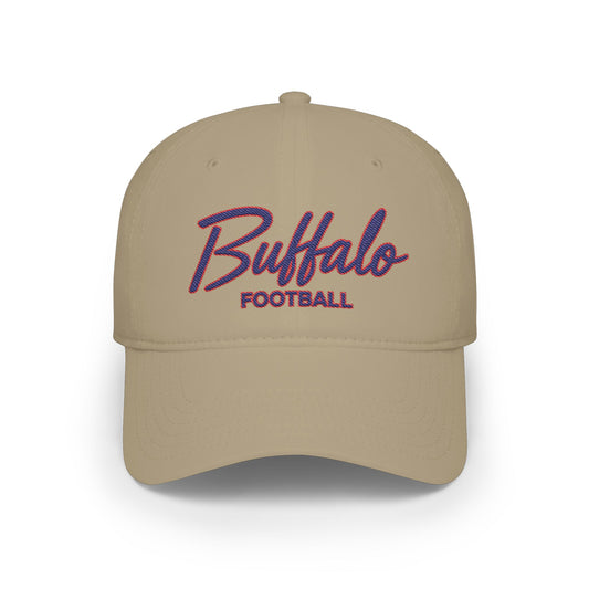 Buffalo Football Hat – Blue & Red Embroidered Buffalo Cap