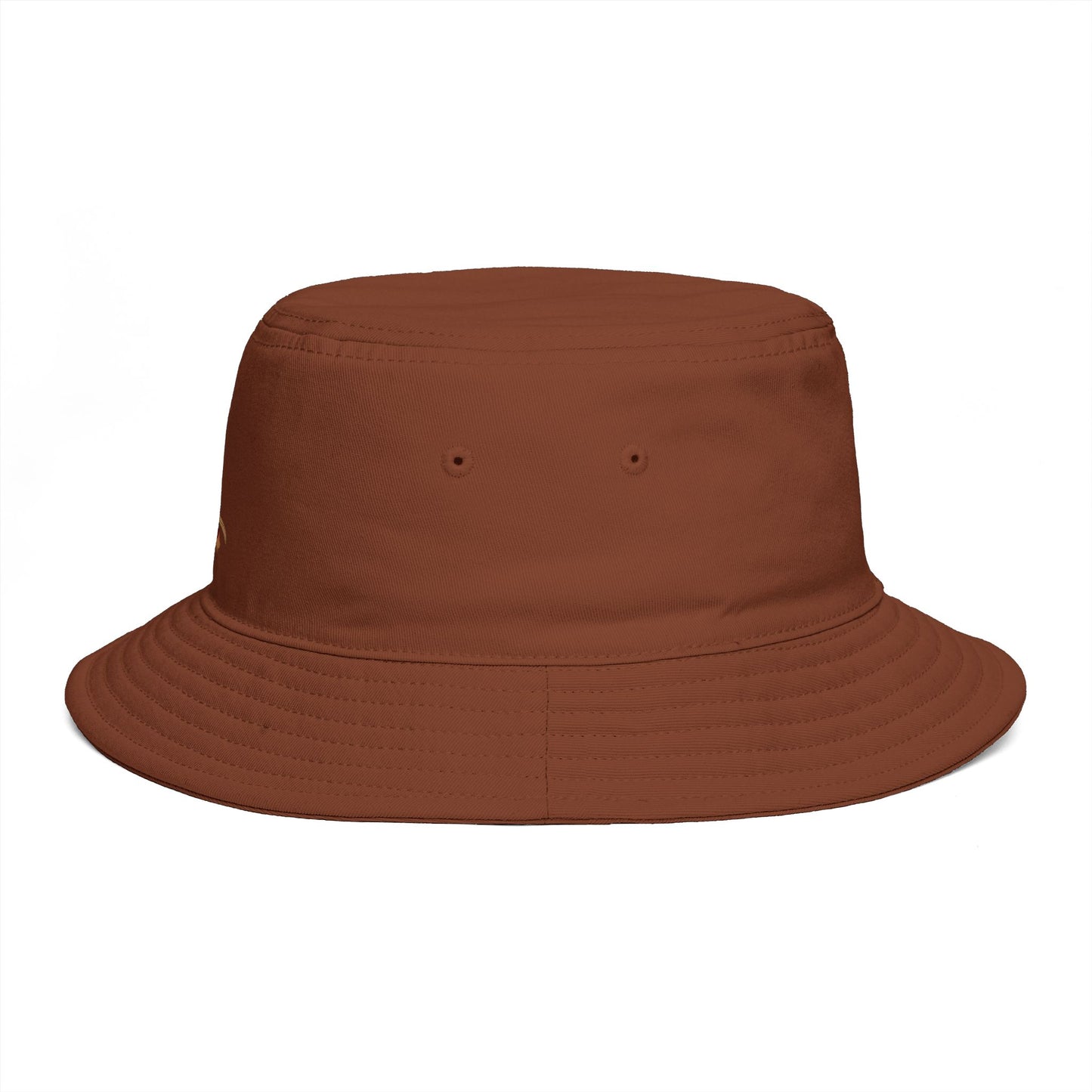 Brown Bucket Hat with Vintage Circus Performer Embroidery
