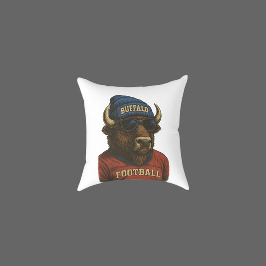 Square Pillow - Buffalo Wearing Buffalo Pillow Design