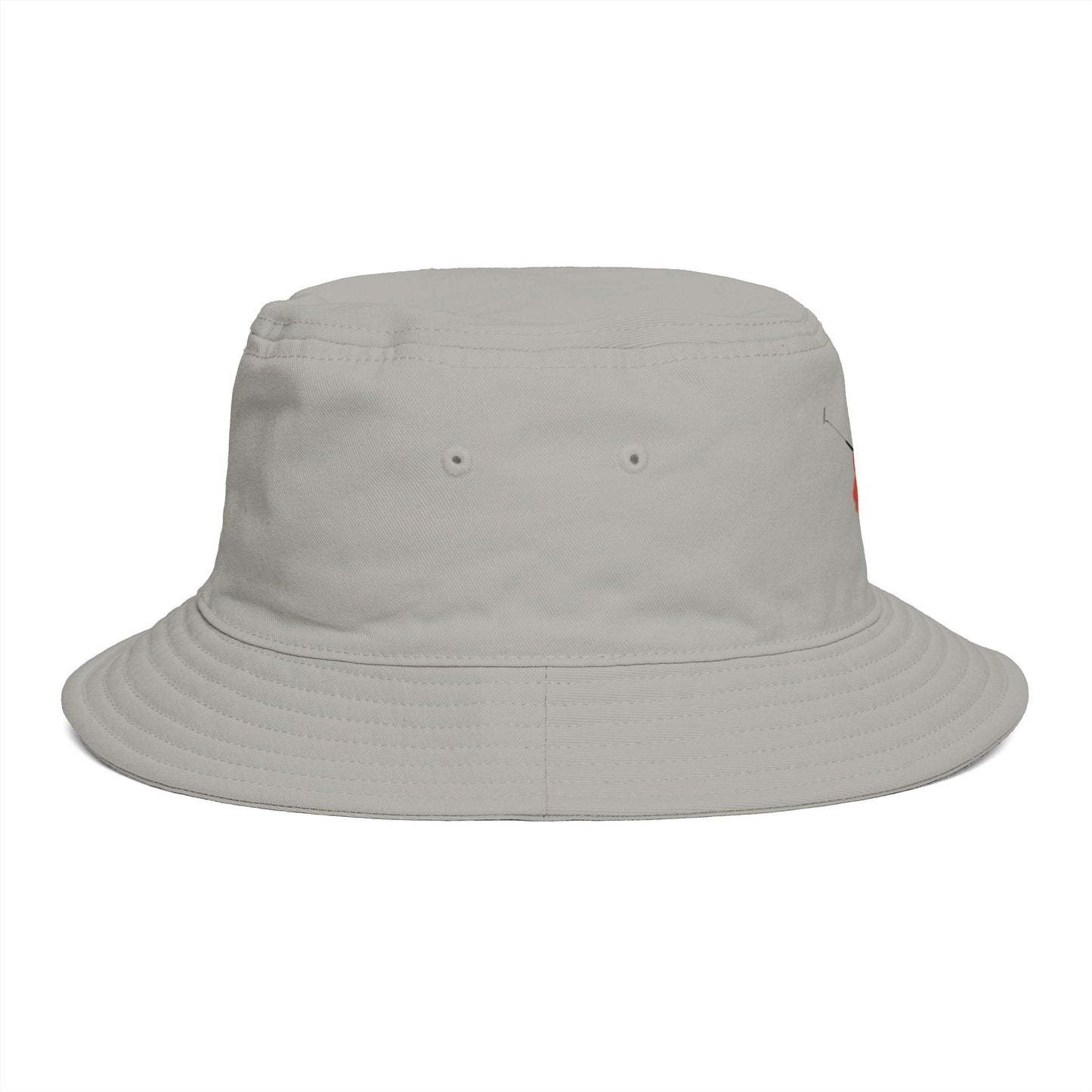 Brown Bucket Hat with Vintage Circus Performer Embroidery