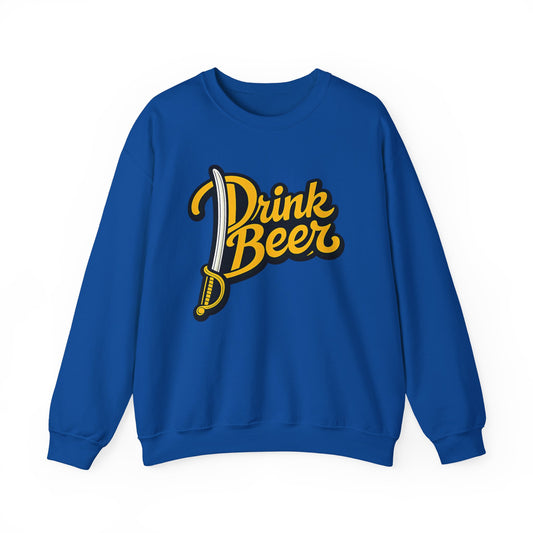 Buffalo Hockey Drink Beer Sweatshirt – Retro Buffalo Hockey Crewneck | TeesRus716.com